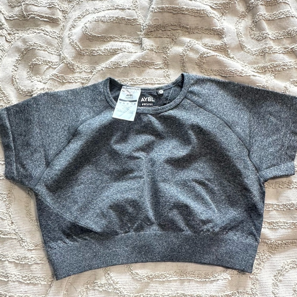 AYBL Charcoal Heather Short Sleeve Top